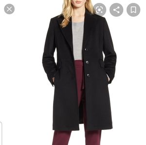 NEW Halogen Single Breasted Notch Collar Coat